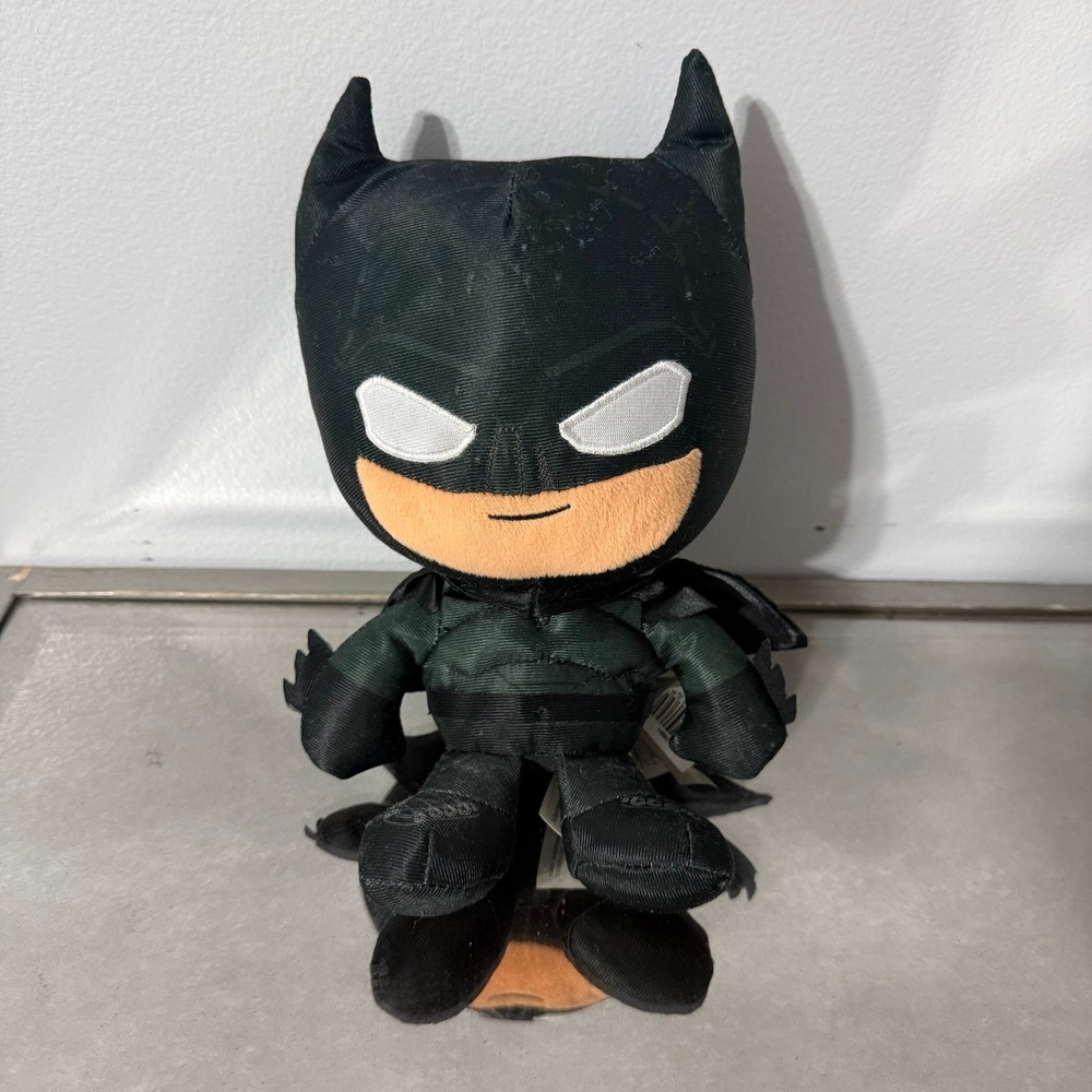 The Batman DC Comics 2022 Movie Plush Stuffed Toy Figure Black Cape Cowl 8 inch